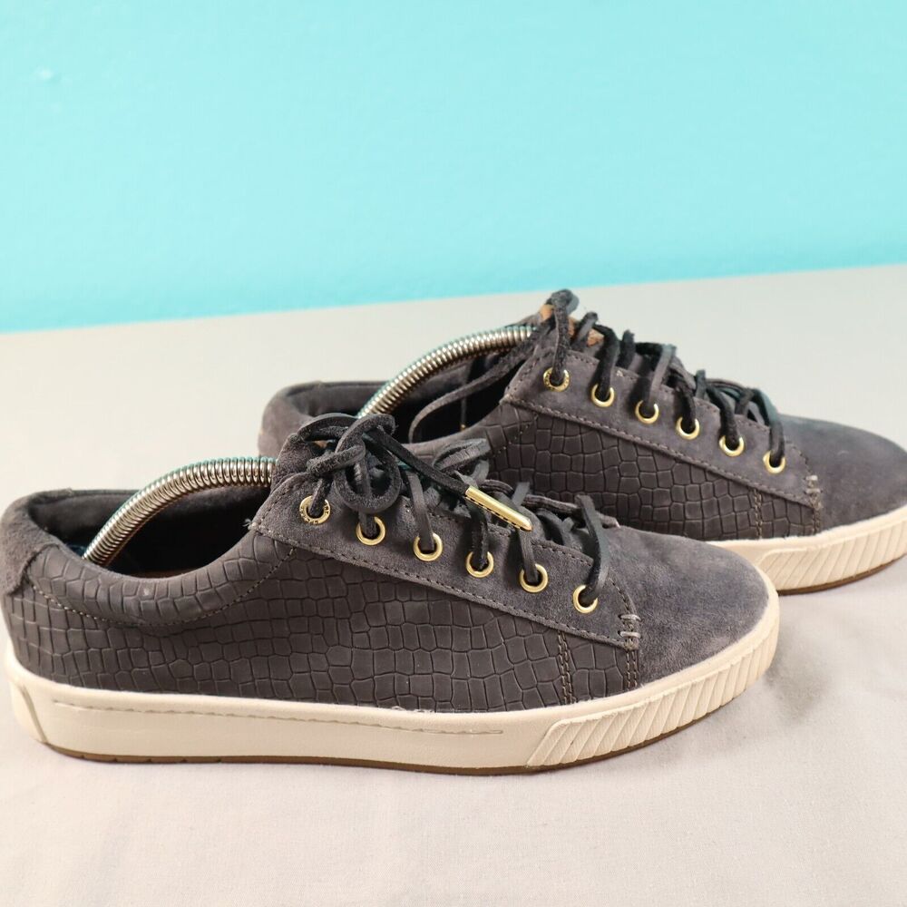 Sperry Plushwave Crocodile Top Siders Suede Women's Size 8